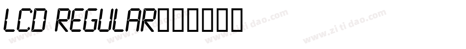 LCD Regular字体转换